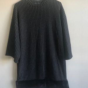 Black pinstripe dress